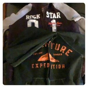 Barely worn boys L hoodies